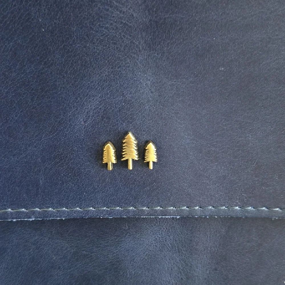 Portland Leather Blue Backpack - Picture 2 of 4